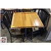 Image 1 : 2 PERSON WOOD TOP DINNING TABLE W/ 2 CHAIRS