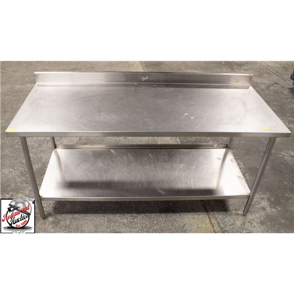 QUEST 72" X 30" X 35" S/S WORK TABLE W/ 4" BS &