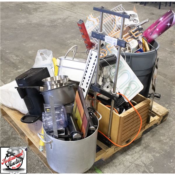 PALLET OF ASSORTED RESTAURANT WARES