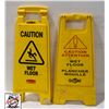 Image 1 : TWO CAUTION WET FLOOR SIGNS