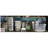 Image 1 : SHELF OF ASSORTED RESTAURANT WARES INCLUDES