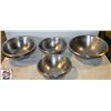 Image 1 : 9 ASSORTED SS MIXING BOWLS