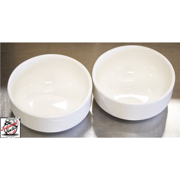 36 DUDSON 12 OZ PLAIN WHITE BOWLS