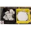 Image 1 : TWO MILK CRATES OF ASSORTED DISH WARE