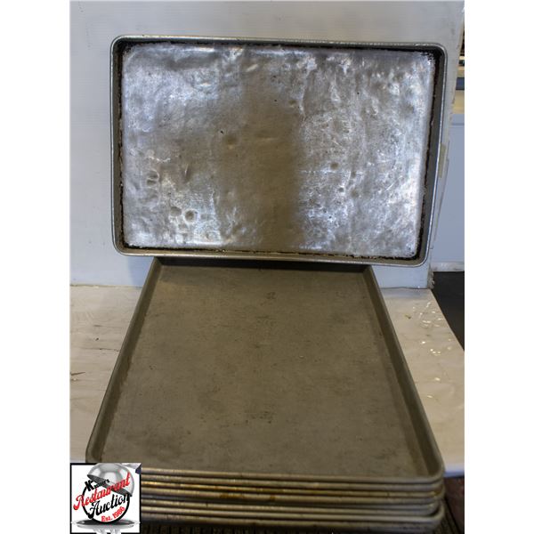 LOT OF10  17.5"X, 26" ALUMINUM BAKING PANS