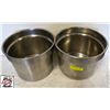 Image 1 : PAIR OF 11"X, 8" SS STOCK POTS