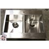 Image 1 : BIANCO DOUBLE WELL S/S DROP IN SINK W/ DRAINS