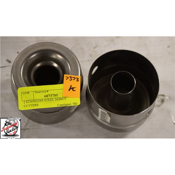 2 STAINLESS STEEL DONUT CUTTERS