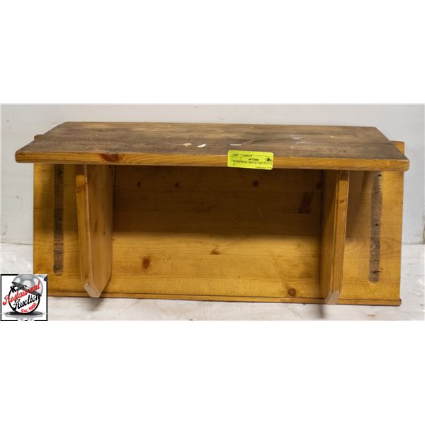WOOD WALL MOUNT SHELF 27" X 13"