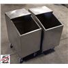 Image 1 : 2 S/S BINS ON CASTORS 15" X 24" X 30"