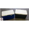 Image 2 : 2 COLEMAN COOLERS * ONE HAS BROKEN LID HINGE )