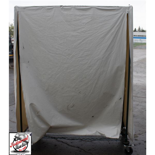 60" X 24" X 80' EPOXY COATED METRO RACK ON CASTORS