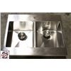 Image 1 : BIANCO DOUBLE WELL S/S DROP IN SINK W/ DRAINS