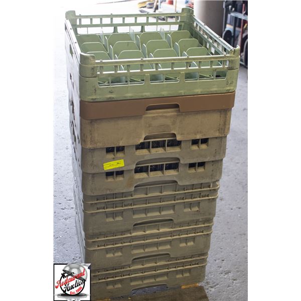 8 ASSORTED DISH RACKS