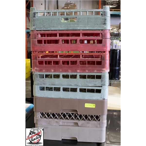 8 ASSORTED DISH RACKS
