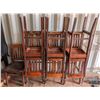 Image 1 : 6 WOODEN BAR CHAIRS & 1 DINING CHAIR *AS IS