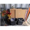 Image 1 : LOT OF MISC INCL: 2 TRASH CANS, 2 CORK BOARDS,