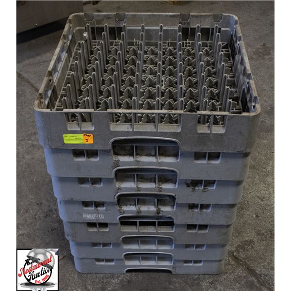 7 ASSORTED DISH RACKS
