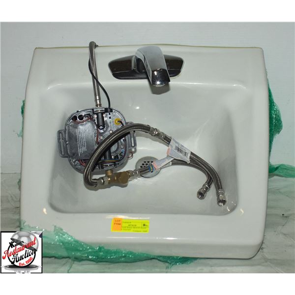 PORCELAIN WALL MOUNT HAND SINK W/ FAUCET