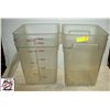 Image 1 : 5 CAMBRO 6 QT DRY STORAGE BINS W/ 5 LIDS