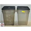Image 1 : 2 CAMBRO 22 QT DRY STORAGE BINS W/ LIDS