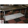 Image 1 : 72" X 30"  34" S/S WORK TABLE W/ 4" BACK SPLASH &