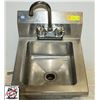 Image 1 : S/S WALL MOUNT HAND SINK W/ FAUCET 14" X 16" X 4"