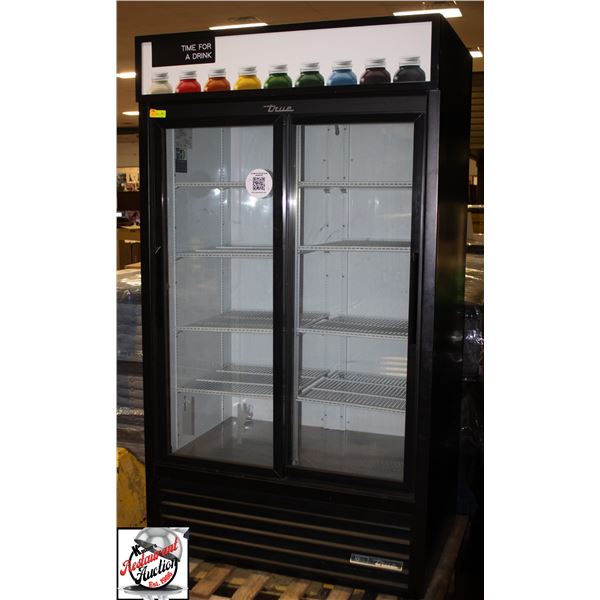 TRUE DOUBLE SLIDING GLASS DOOR COOLER
