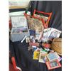 Image 2 : Vintage Sewing Baskets & Notions. A