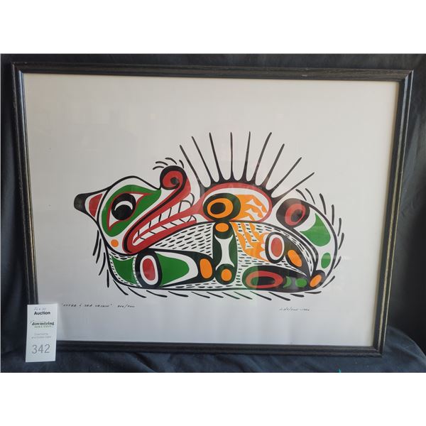 Otter & Sea Urchin Numbered Print B