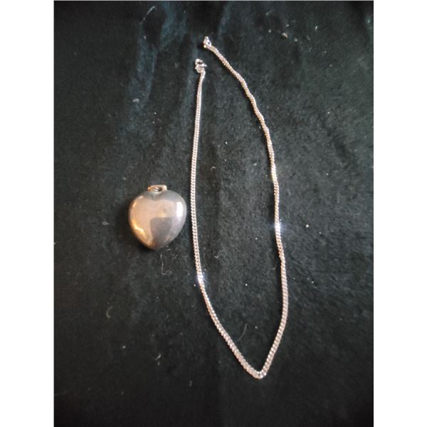 Webster Sterling Heart &  Silver Chain A