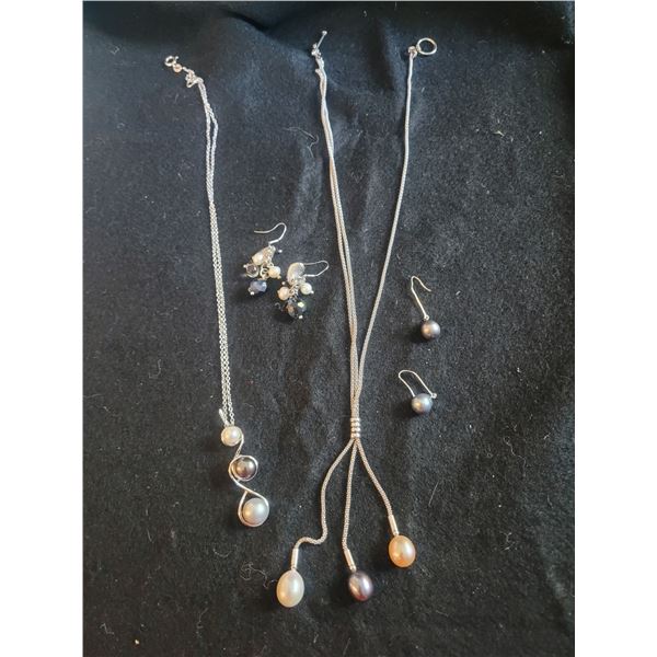 Sterlings Silver Pearl Necklaces A