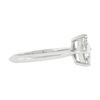 Image 6 : NEW 18k Gold 1.10 ctw GIA Princess Diamond Solitaire Knife Edge Engagement Ring