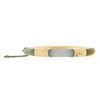 Image 3 : Vintage 14k Gold Multicolor Curved Rounded Jade Engraved Hinged Bangle Bracelet