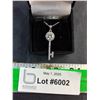 Image 1 : ^1.00 CT GRA Certified Moissanite VVS D Color Stone 925 Silver Key Pendant Necklace