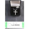 Image 1 : ^1.10 CT TW GRA Certified Moissanite VVS D Color Stones 925 Silver Cross Pendant Necklace