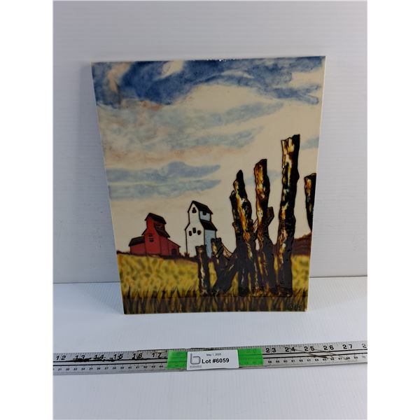 Prairie Country Side Ceramic Tile Art