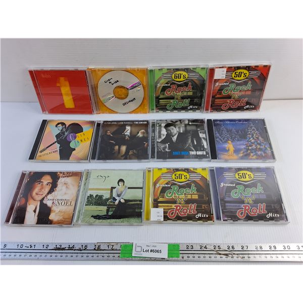 (12) Audio CDs - 50s Rock n Roll, Josh Groban and The Beatles
