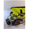 Image 2 : Ryobi Tool Bag, Cordless Circular Saw, Reciprocating Saw, Batteries and Chargers - Tested
