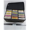 Image 1 : 60 Assorted Cassette Tapes with Double-Sided Carry Case
