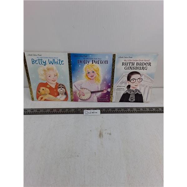 Set of 3 Little Golden Books (Betty White, Dolly Parton, Ruth Bader Ginsburg)