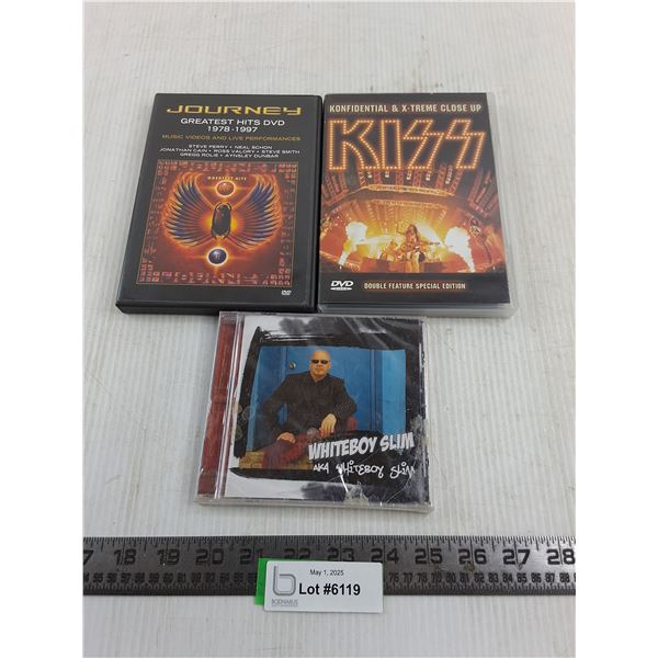 (2) DVD Movies (Journey & Kiss), CD - NIB