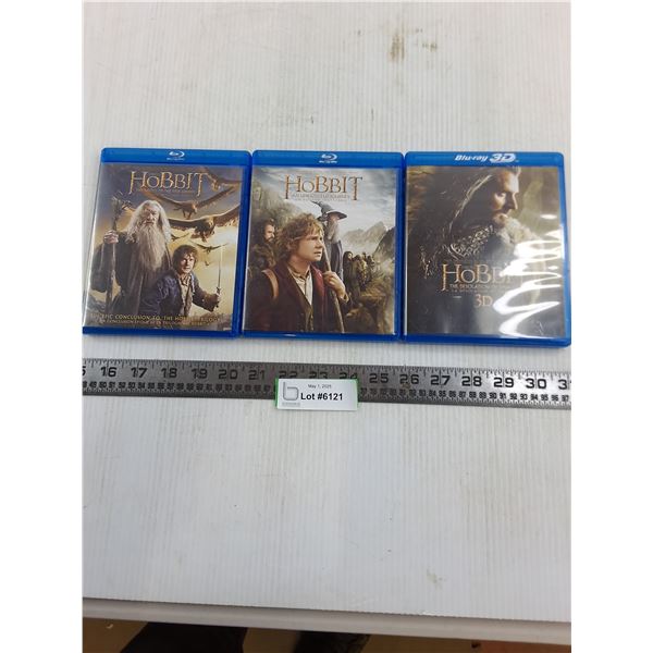 (3) Blue-Ray DVD Hobbit Movie Collections