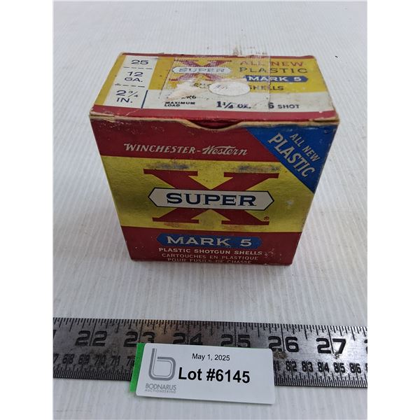 *^ Box of 25 SuperX 12-Gauge Unspent Cartridge Shells - PAL Required - Cannot Ship