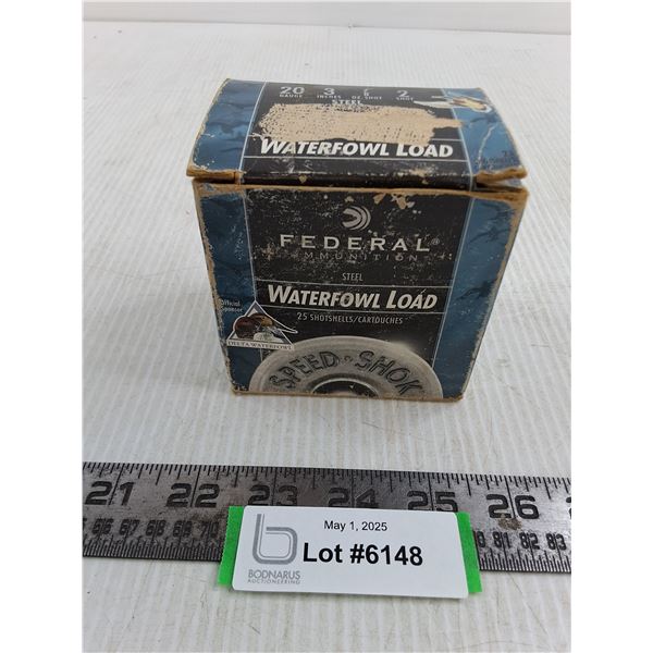 *^ Box of 25 Federal 20-Gauge Unspent Shotgun Shells - PAL Required - Cannot Ship