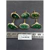 Image 1 : Set of 6 Green Agate Door Pull Handles