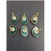 Image 2 : Set of 6 Green Agate Door Pull Handles