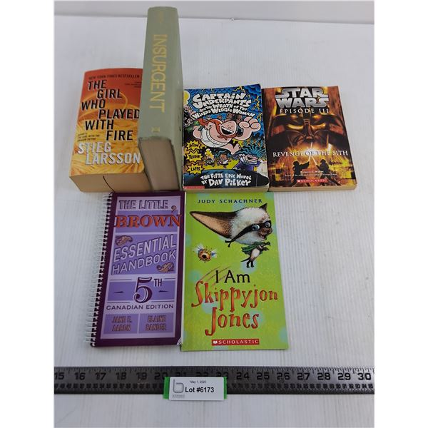 Books Lot (Star Wars, Captain Underpants, The Girl Who Played with Fire)