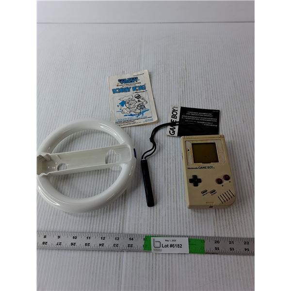 Vintage Nintendo Gameboy, Racing Wheel, Switch Controller- All As Is
