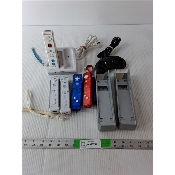 (6) Gaming Controllers- Nyko, Intek, Rock Candy, Charger, Misc. As Is